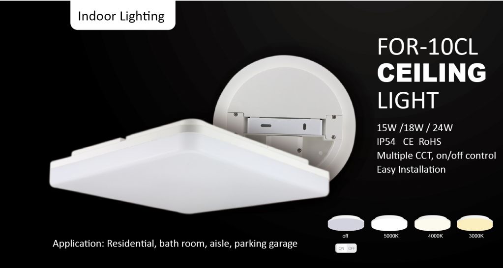 Round and Square shape surface mounted LED Ceiling Light