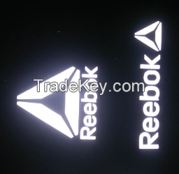 Silver Reflective logo sticker