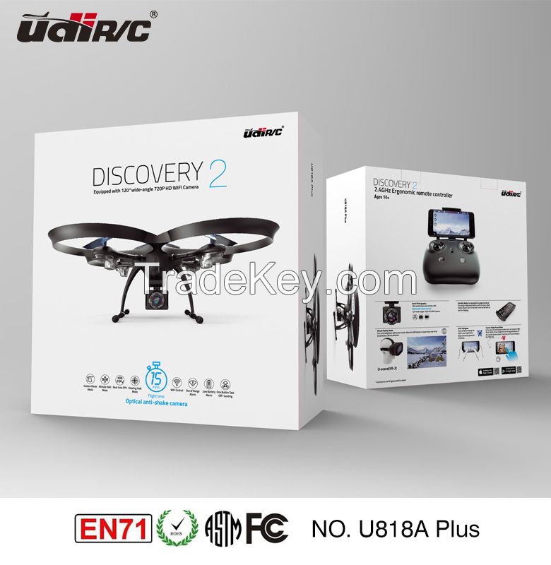 New products 2017 UDIRC RC drone with hd camera U818A PLUS