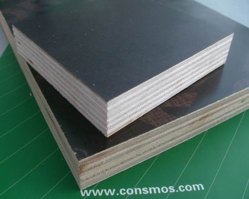 consmos 18mm black/brown shuttering film faced plywood with logo
