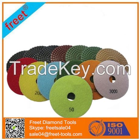 3'' 4 inch t0 10 inch granite marble diamond polishing pad floor dry wet polishing pad