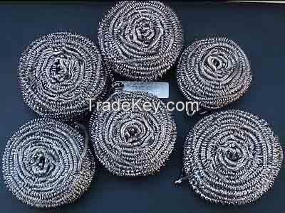 Galvanized mesh scourer and stainless steel wire scourer