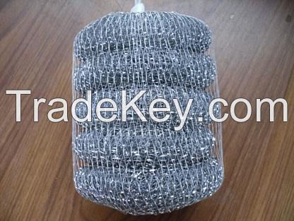 Galvanized mesh scourer and stainless steel wire scourer