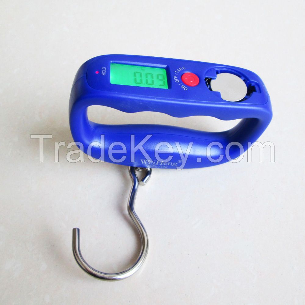 50kg*10g electronic portable digital travel luggage weight scale with hook/belt