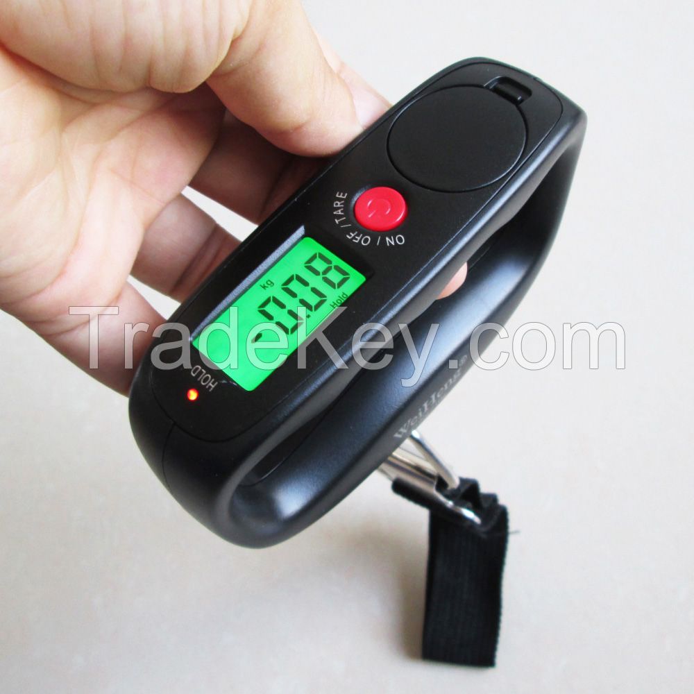 50kg*10g Electronic Portable Digital Travel Luggage Weight Scale With Hook/belt