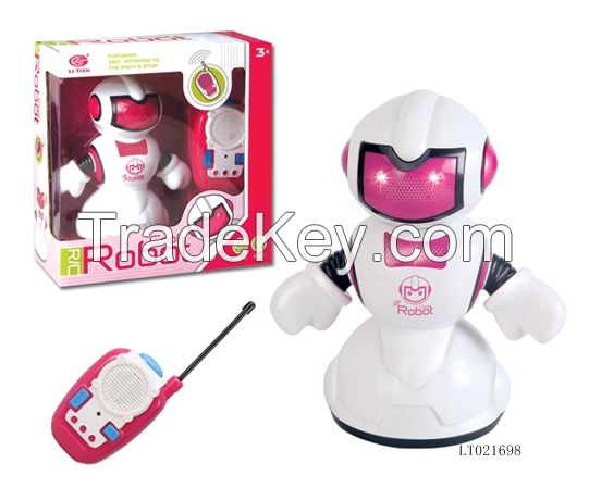 2 CH hot sale intelligent plastic rc walking toy robot with music