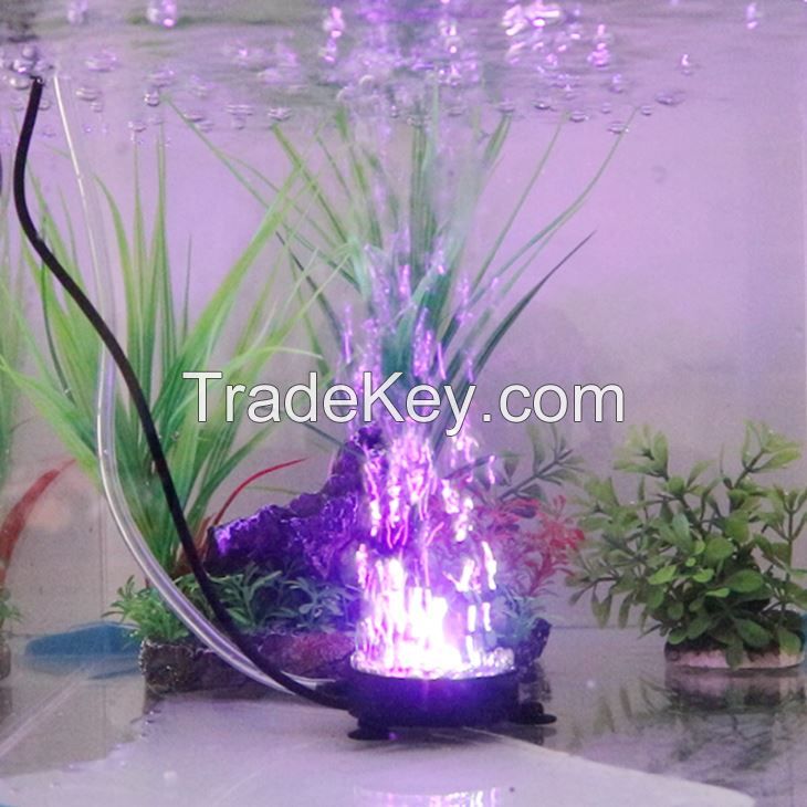 F5 LED Round Air Bubble Lights With Airston For Fish Tanks