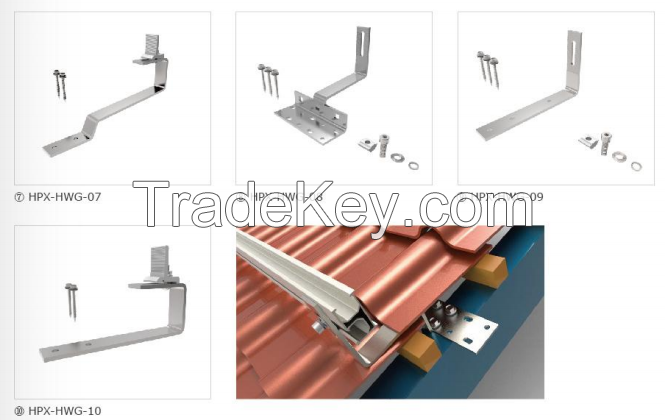 Solar rooftop mounting system-Hook system