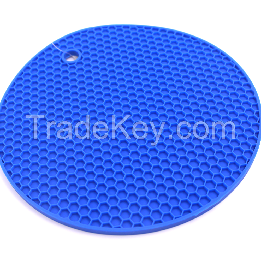 Non-stick heat resistant kitchen honeycomb drying silicone mat
