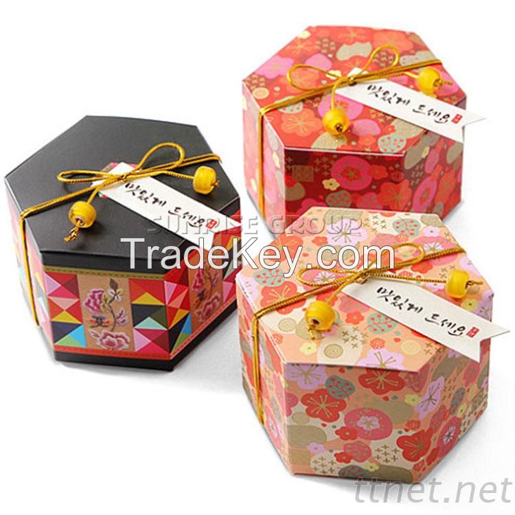 Custom Printing Gift Hexagon Paper Packaging Box Luxury Wholesale