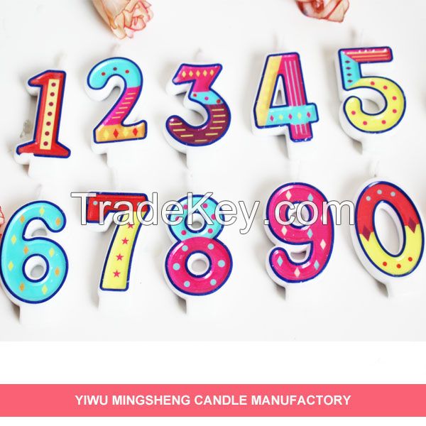 New item 0-9 decoration novelty birthday candle number