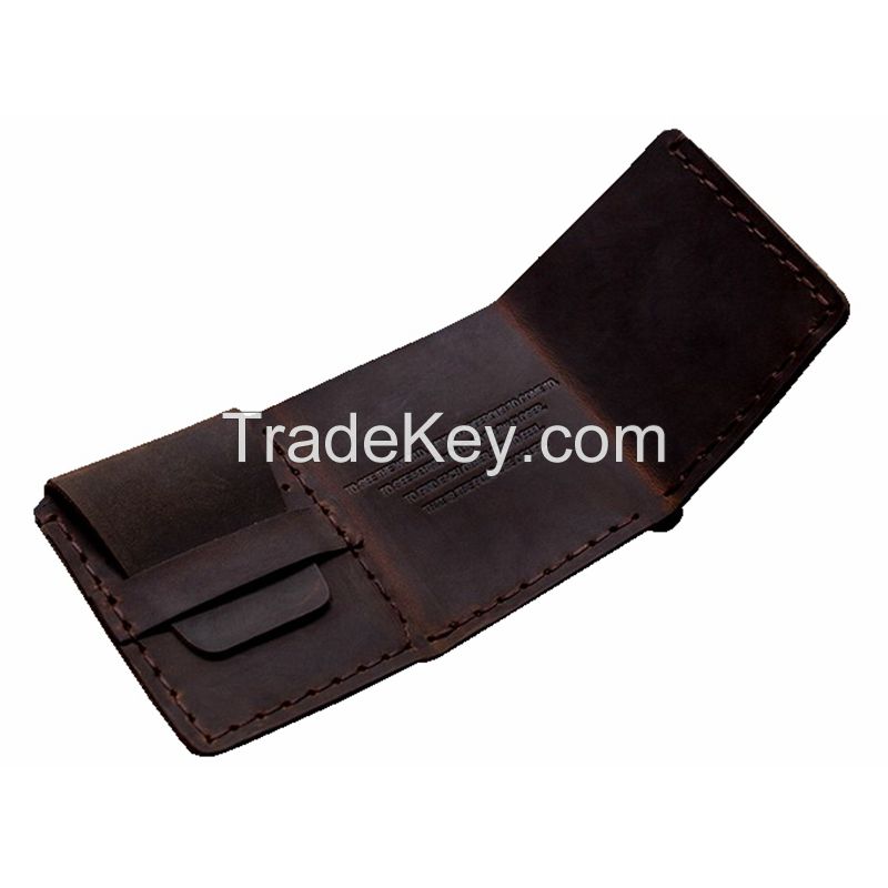 Heavy Duty Handmade Walter's Wallet Men's Trifold Card Holder Genuine Leather Wallet