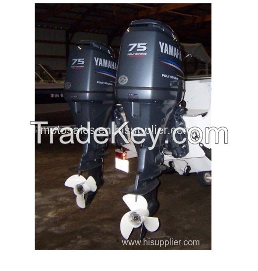 USED YAMAHA 75HP 4-STROKE OUTBOARD MOTOR ENGINE