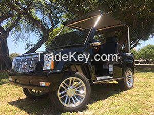 2015 acg Black Cadillac Escalade Golf Cart custom Street Legal Lsv 4 passenger 