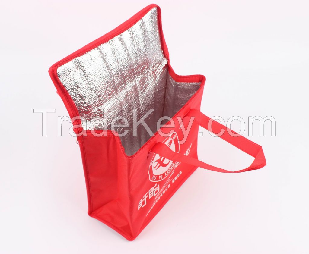 China laminated nice cheap traveling handle pp woven cooler bags