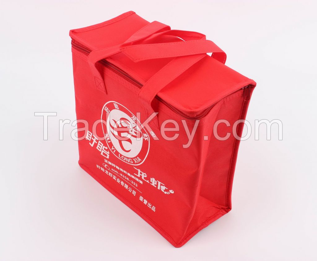 China laminated nice cheap traveling handle pp woven cooler bags