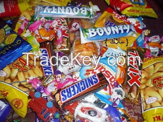 Ferrero Rocher Chocolate,Kitkat,Bounty,Snickers,Milka,Ferrero Nutella,Nestle Quality Street with English / Arabic