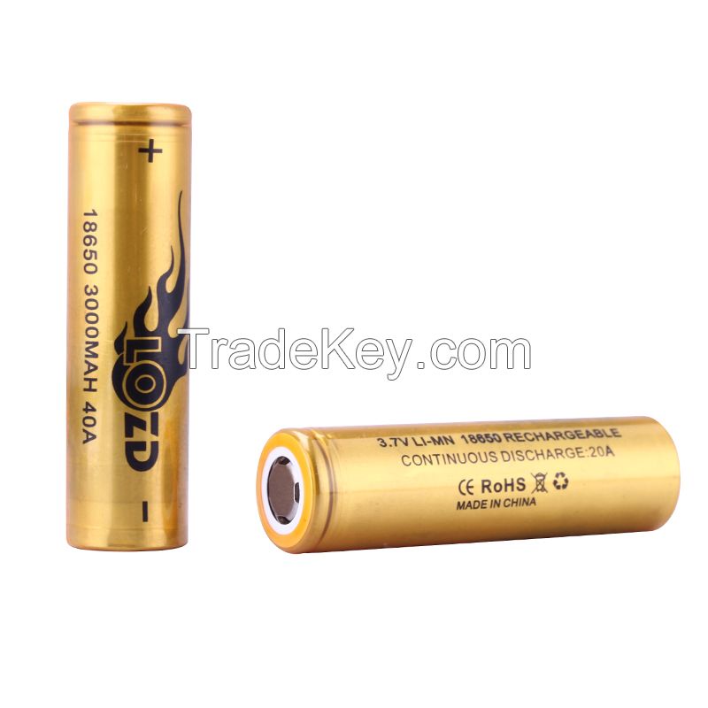 18650 3000mah battery 3.7v lithium battery with PCB explosion proof hi