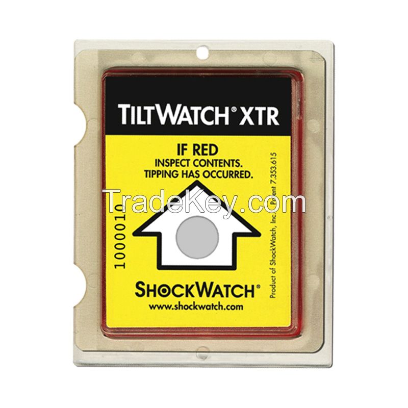 tiltwatch xtr single tilt labels with alarm for shipping container