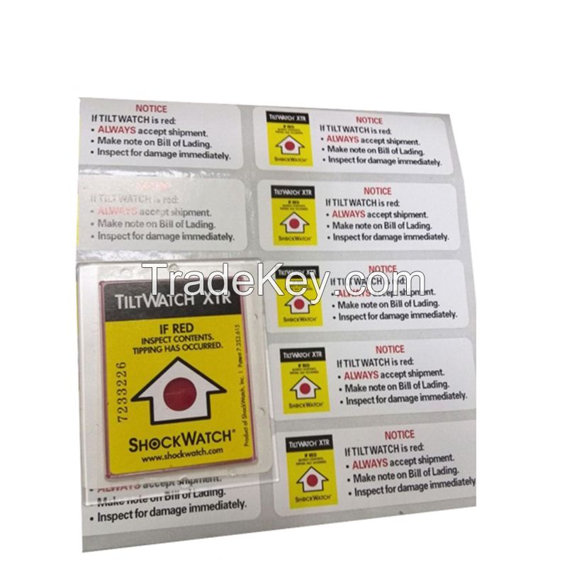 tiltwatch xtr single tilt labels with alarm for shipping container