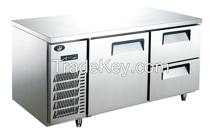 commercial kitchen worktable refrigerator