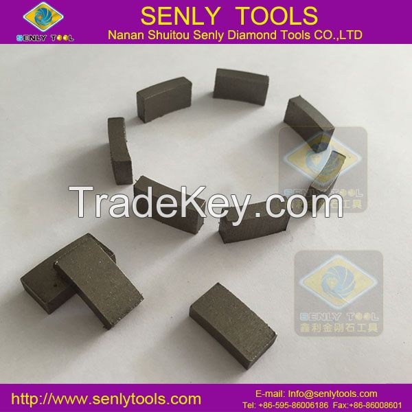 Diamond core bit segment for drilling concrete granite stone