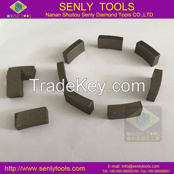 Diamond core bit segment for drilling concrete granite stone