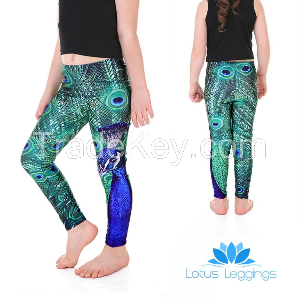 Amazing Kid's Peacock Leggings - $18.99