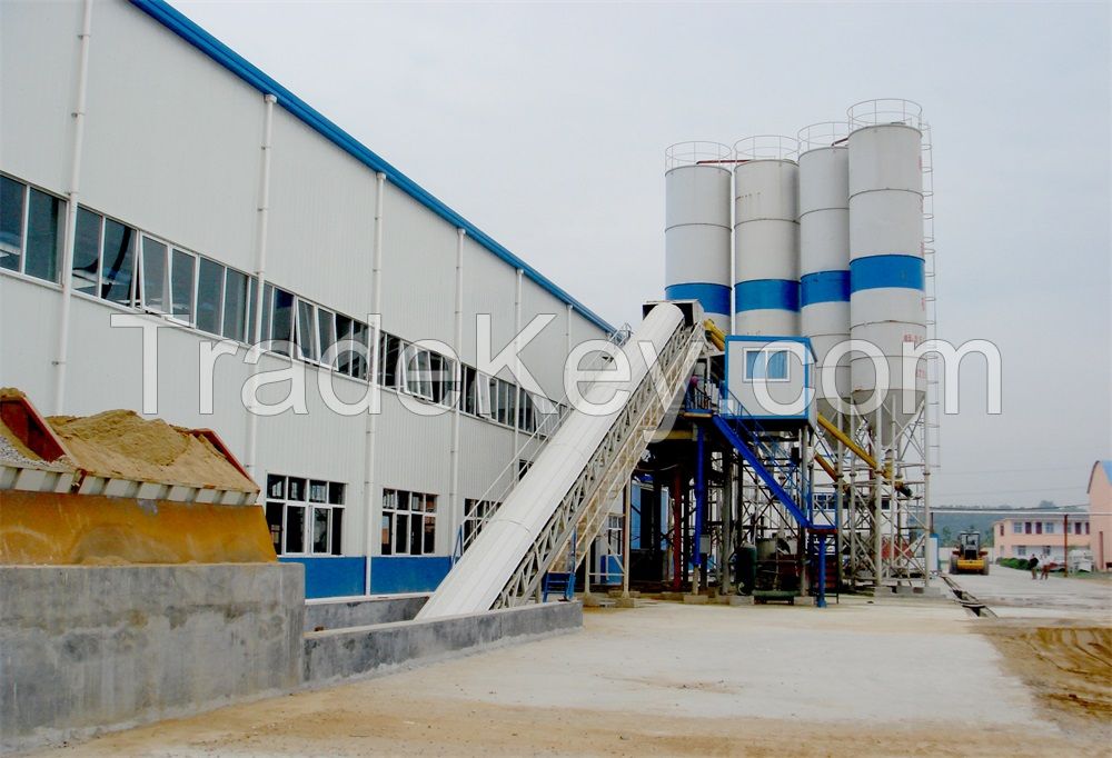 600m3 Fixed Type HZS60 Concrete Batching Mixing Plant