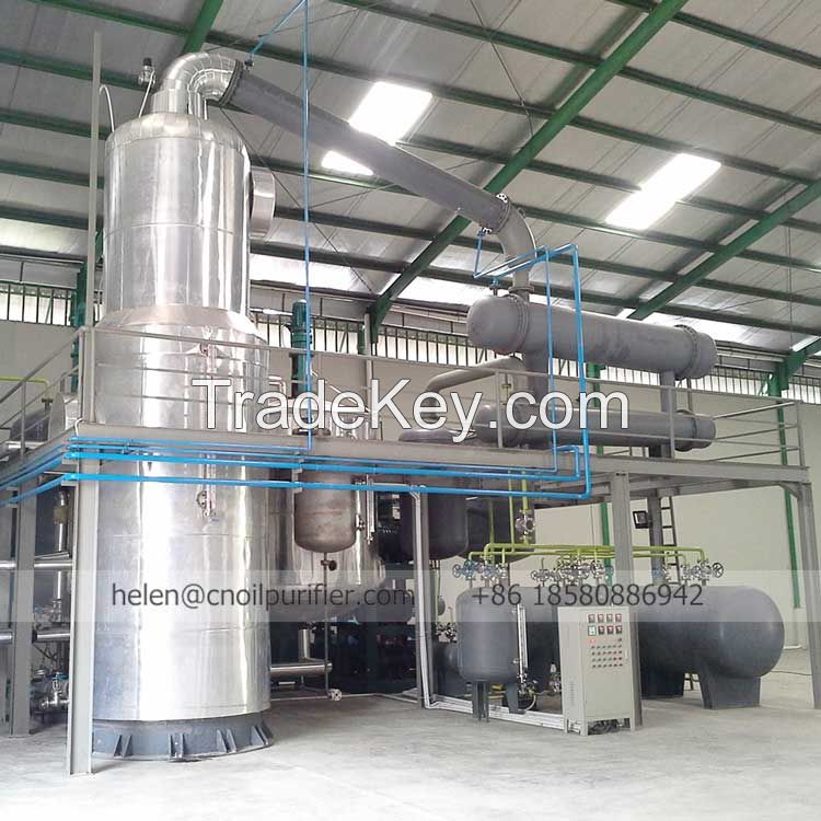 Eco-friendly waste lube oil recycling equipment to base oil