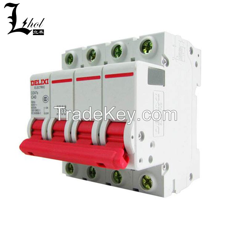 High Quality Delixi 4P Miniature Circuit Breaker DZ47s