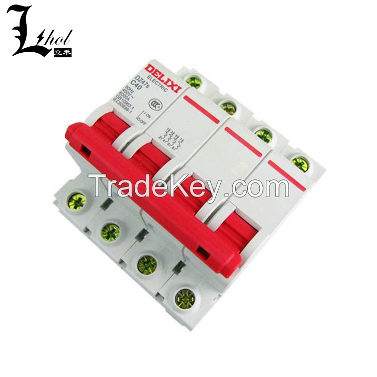 High Quality Delixi 4P Miniature Circuit Breaker DZ47s