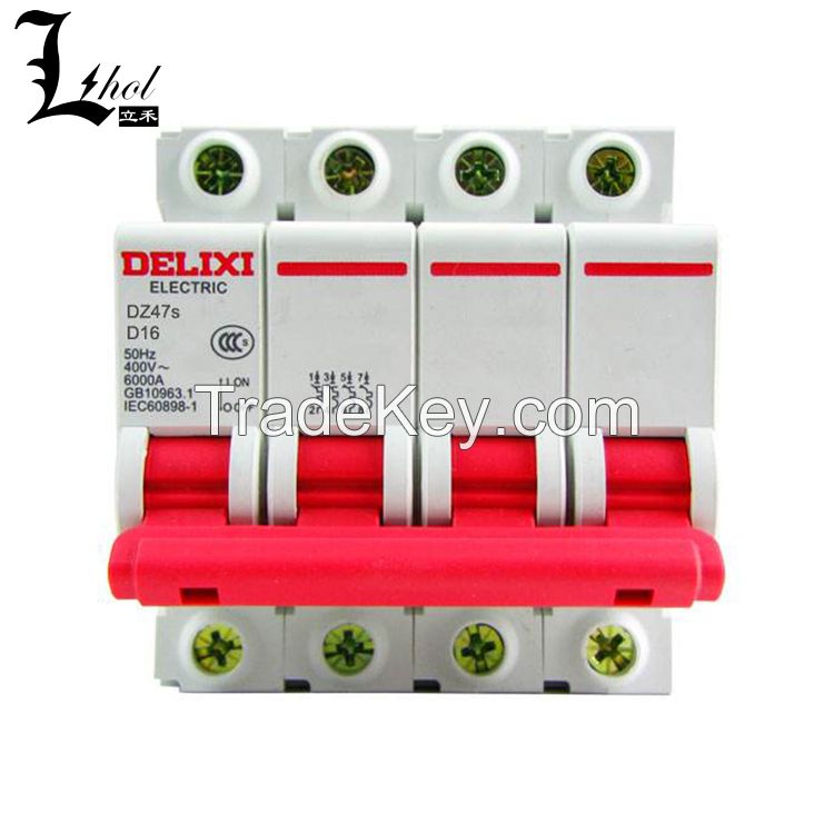 High Quality Delixi 4P Miniature Circuit Breaker DZ47s