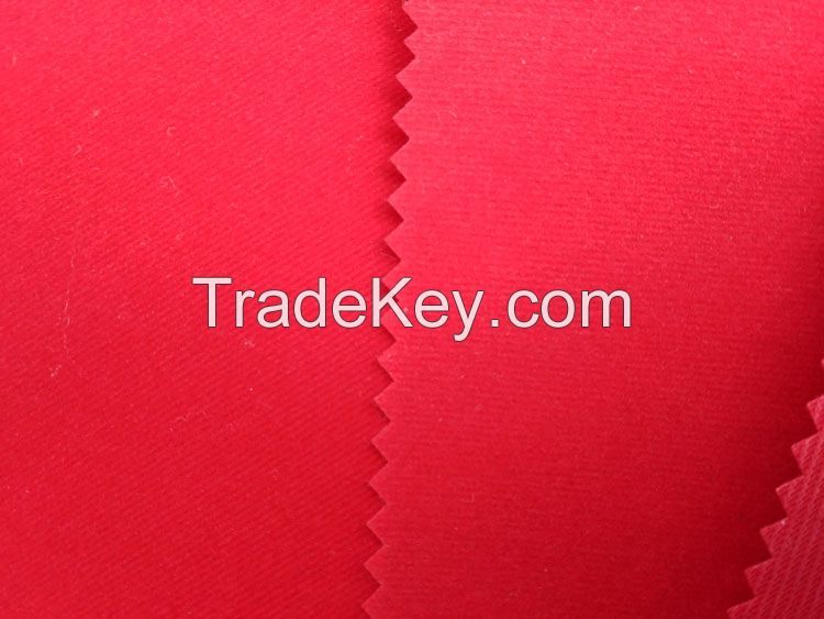 Nylon flocking velvet fabric based on polyester warp knit cloth for jewelry boxes