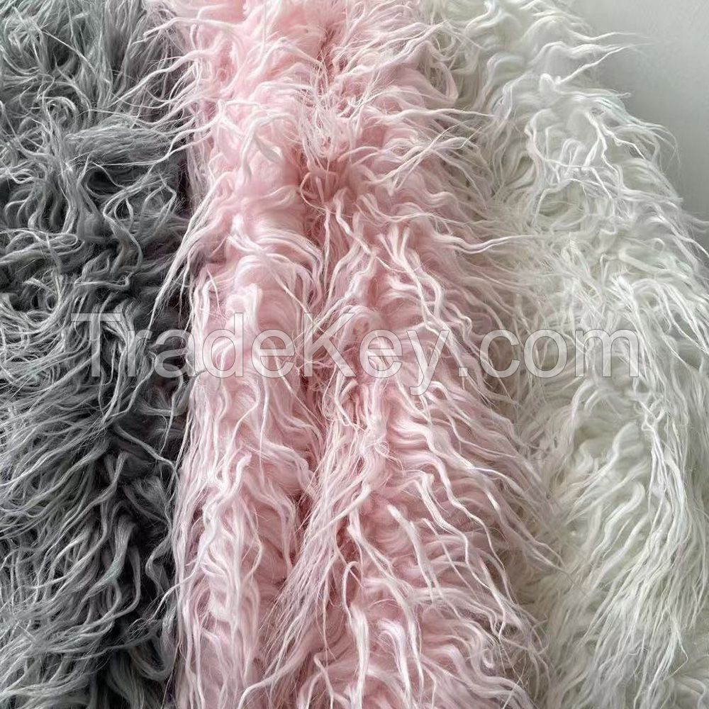 Long Pile Curly Mongolian Fake Fur