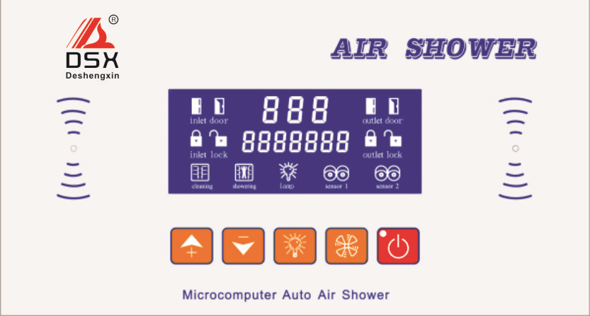 DSX-clean room stainless steel air shower for single person/two person