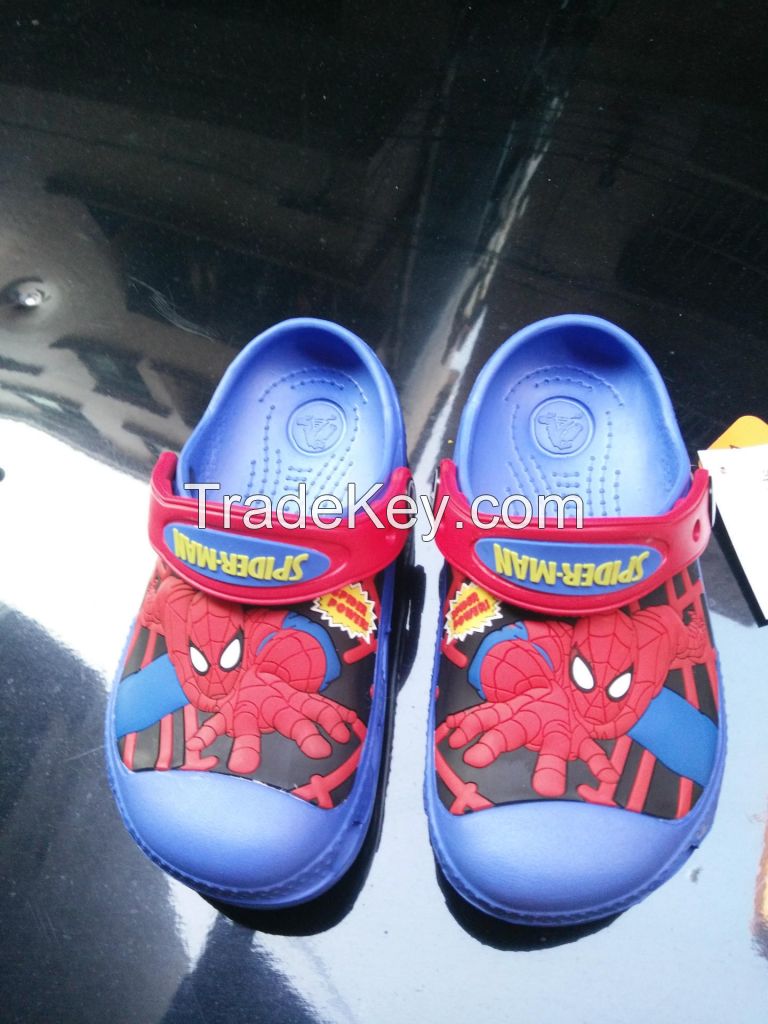 authentic summer crocs shoes Kids spiderman clogs boy sandals