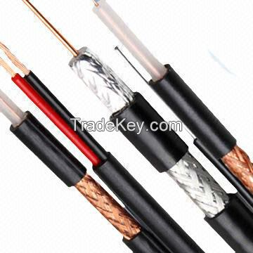 Low attenuation customized OEM RG6 RG59 coaxial cable with 90% braiding coverage