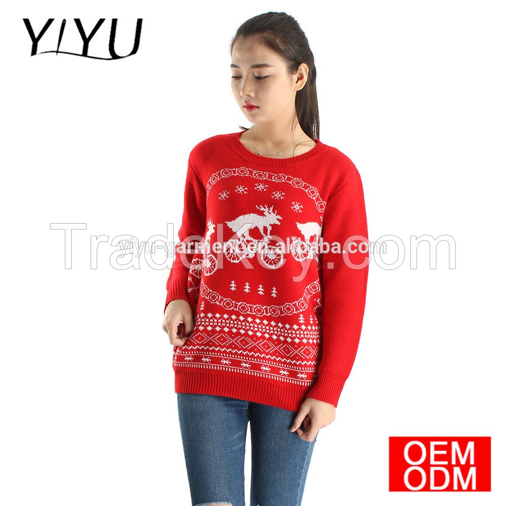 America women funny Cycling the reindeer sweater for christmas