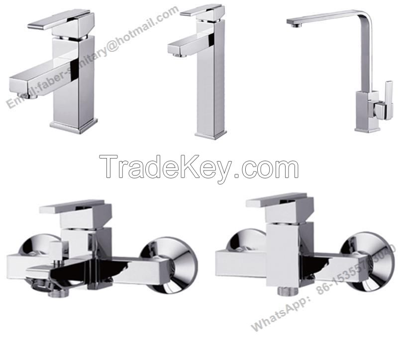 square single lever basin mixer fauet, hot sell square basin mixer faucet, sanitary ware single lever square wash basin faucet