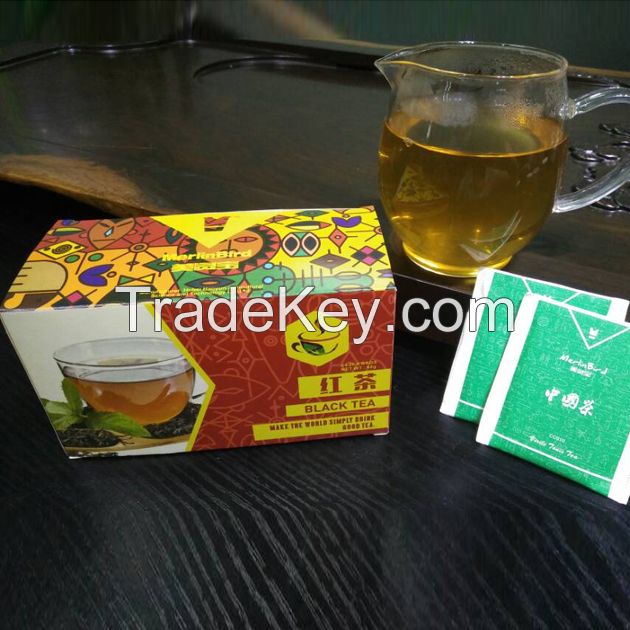 Slimming box organic sachet black tea teabag 