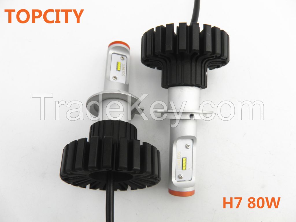 Beloved led headlights highest quality lighting competitive price H7 80W led car headlights