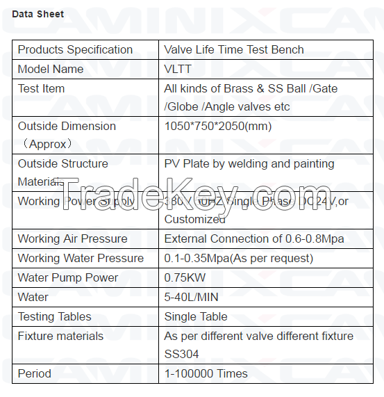 Valve Lifetime Test Bench