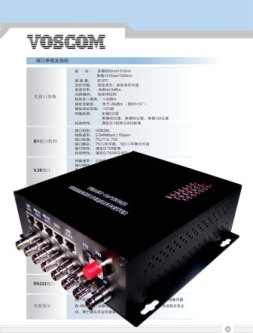 8 channels Video Optical Transmitter and Receiver