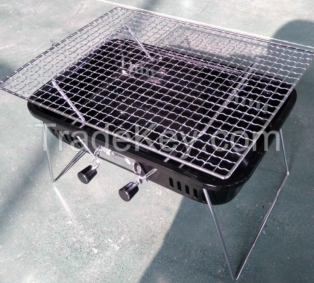 Folding charcoal mini bbq grill
