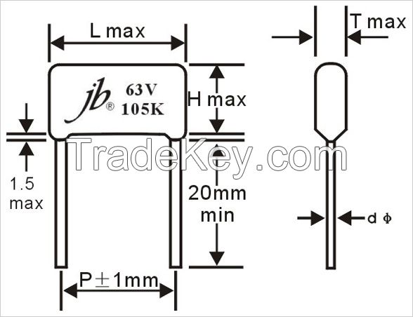 JFE - Mini Metallized Polyester Film Capacitor