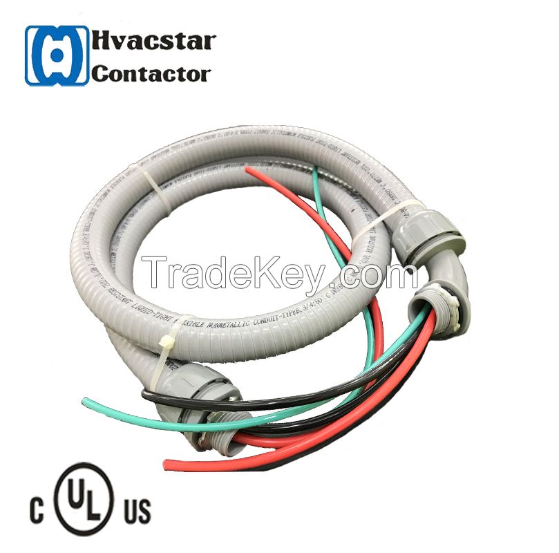 UL Listed 1/2"X6', 10AWG flexible conduit Air Conditioning Whip