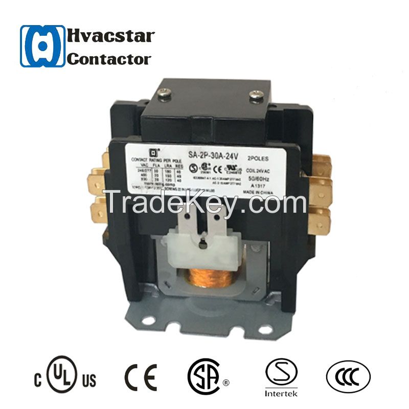 30A 24V normally open normally close electrical contactor air conditioning magnetic ac contactor