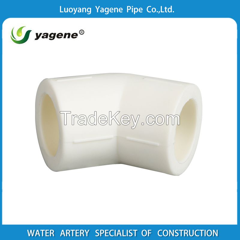 Top quality PPR plastic Pipe fitting 45 degree elbow for widely use