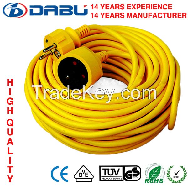 VDE Rubber cable 2-3 wire power extension cord IP44 waterproof